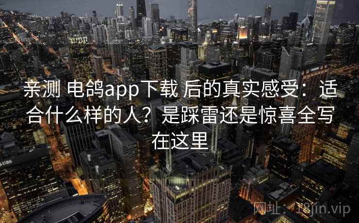 亲测 电鸽app下载 后的真实感受:适合什么样的人?是踩雷还是惊喜全写在这里