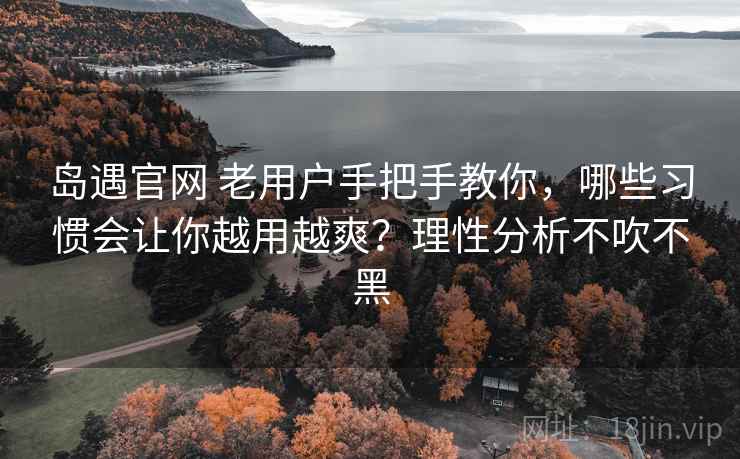 岛遇官网 老用户手把手教你，哪些习惯会让你越用越爽？理性分析不吹不黑