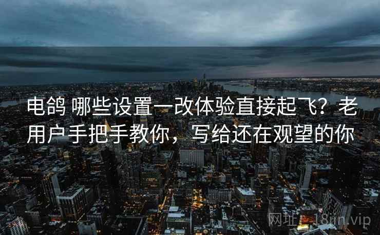电鸽 哪些设置一改体验直接起飞？老用户手把手教你，写给还在观望的你