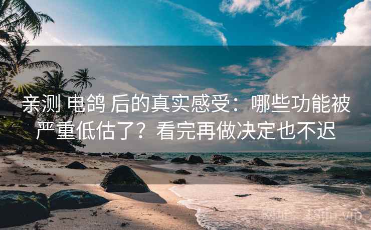 亲测 电鸽 后的真实感受：哪些功能被严重低估了？看完再做决定也不迟