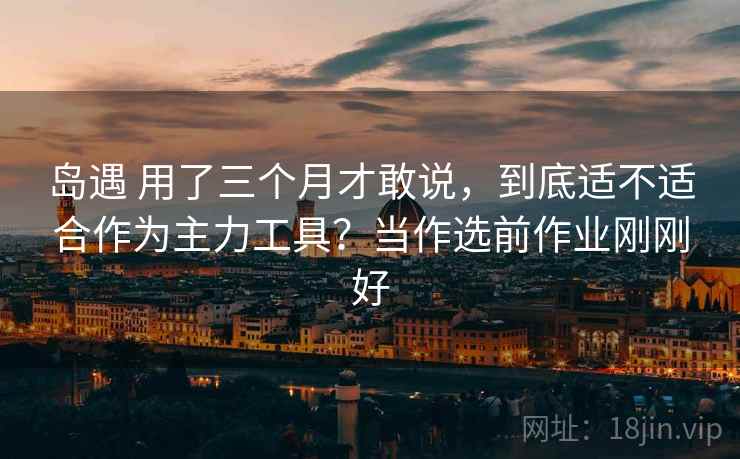 岛遇 用了三个月才敢说，到底适不适合作为主力工具？当作选前作业刚刚好