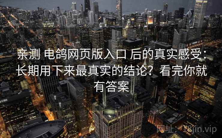 亲测 电鸽网页版入口 后的真实感受：长期用下来最真实的结论？看完你就有答案