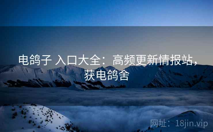 电鸽子 入口大全：高频更新情报站，获电鸽舍